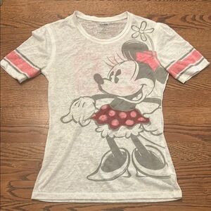 Disney Minnie Mouse White and Pink ladies    Shirt